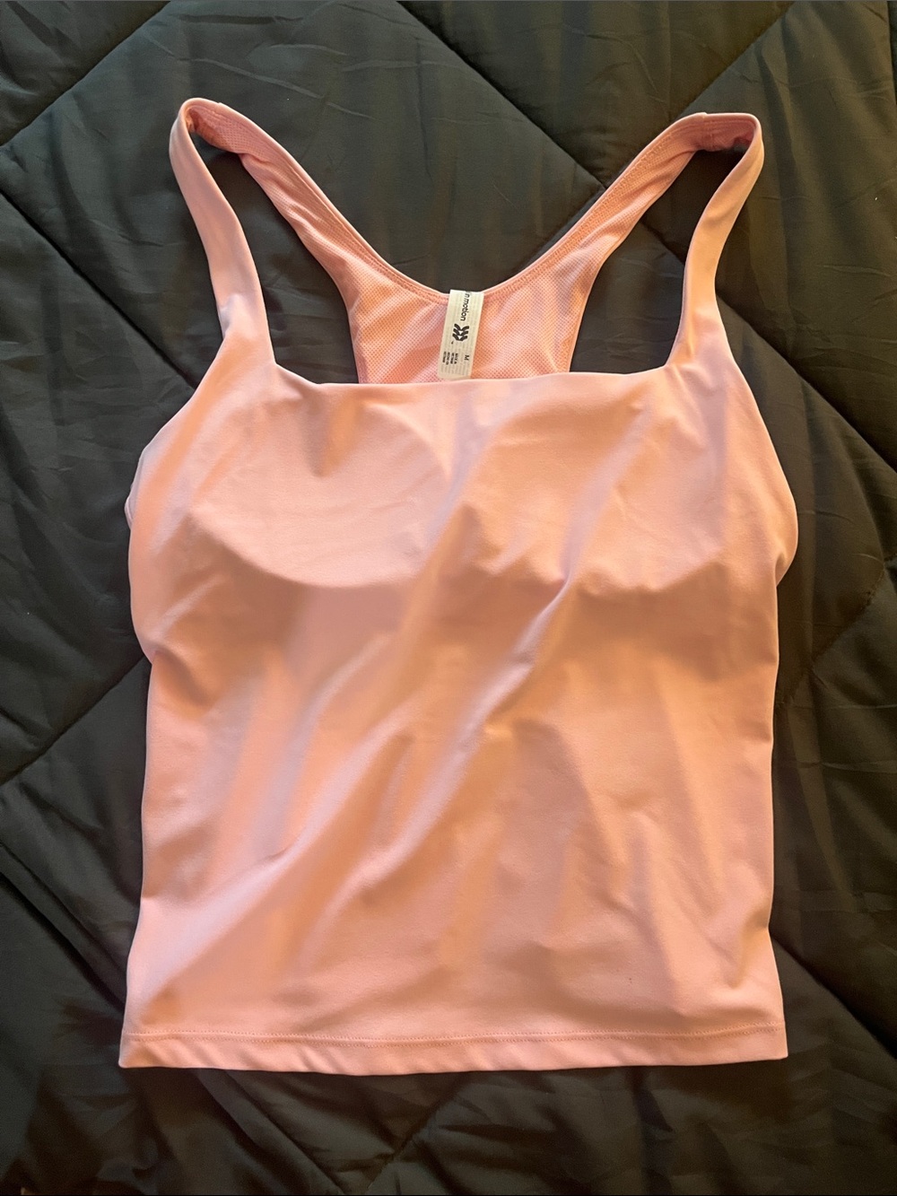 all in motion Pale Pink Racerback Tank with Shelf Support